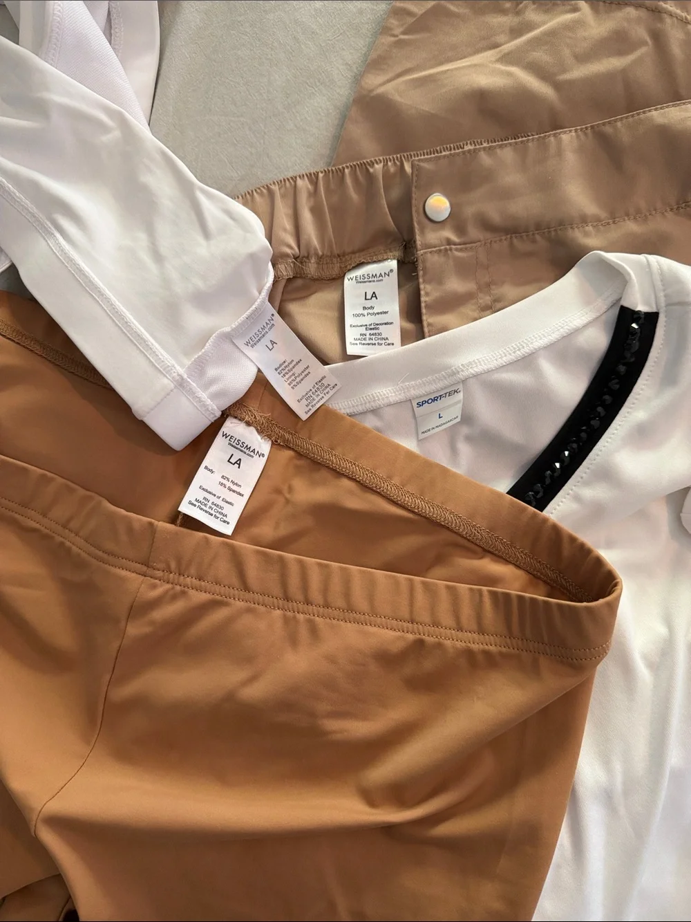 Weissman White and Tan Kids Dance Costume Set